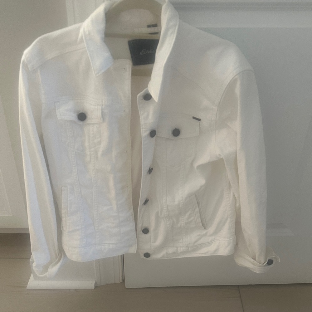 Eddie Bauer white Jean Jacket